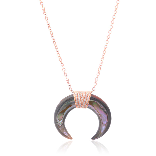 Abalone Double Horn Necklace