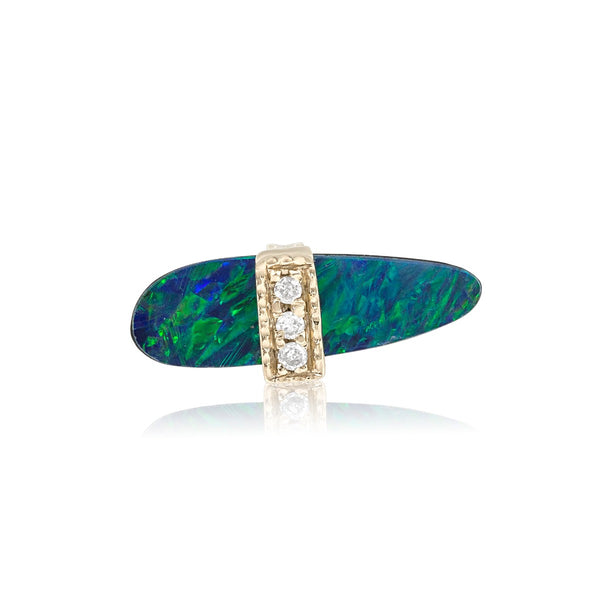 Blue Opal Bar Stud