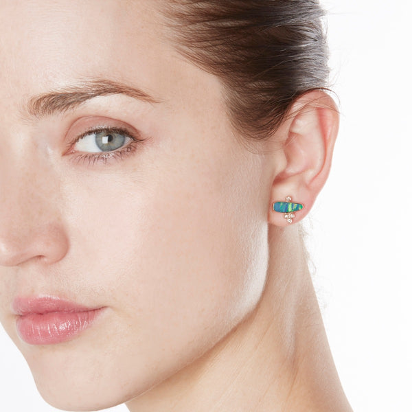 Blue Opal Stud