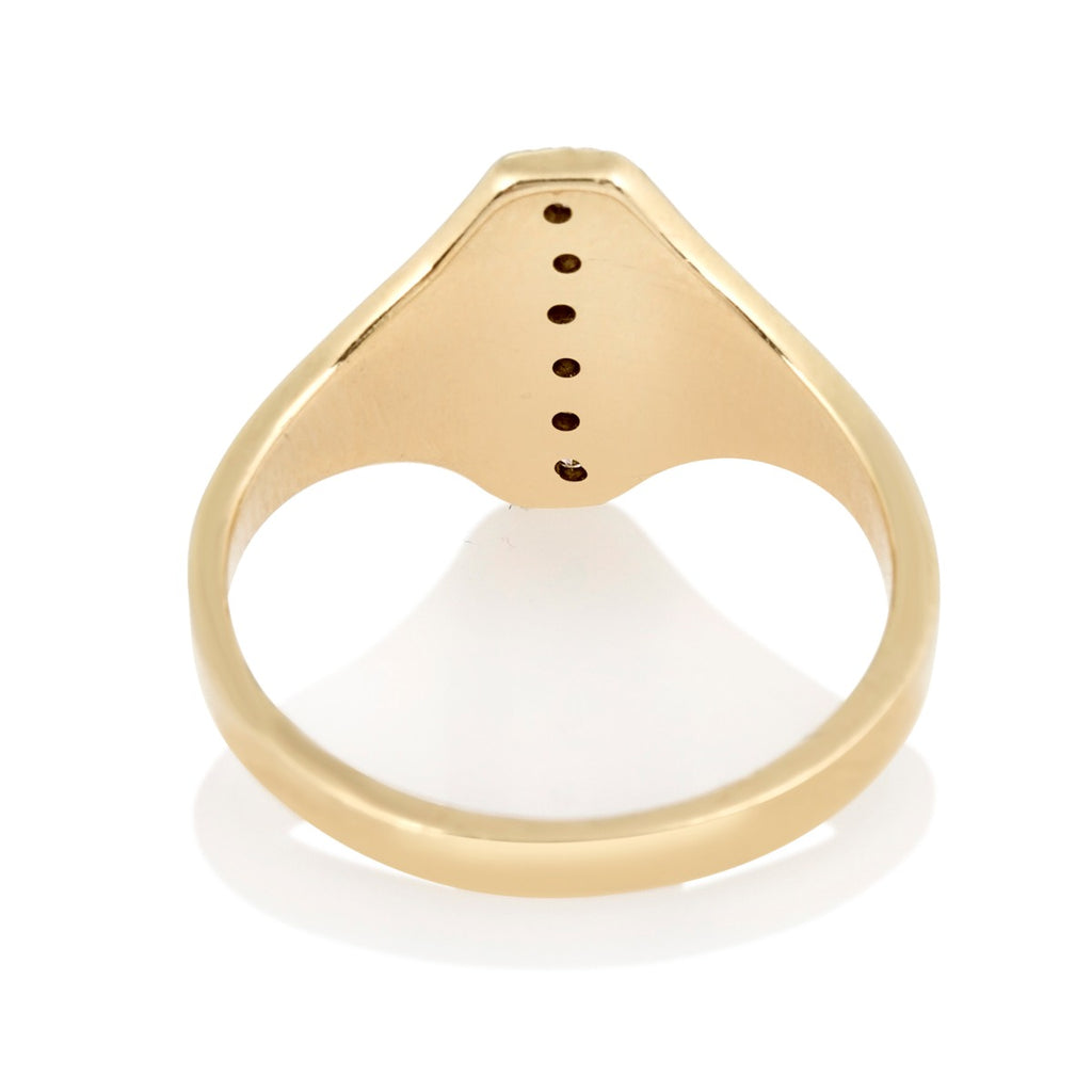Diamond Bar Signet Ring