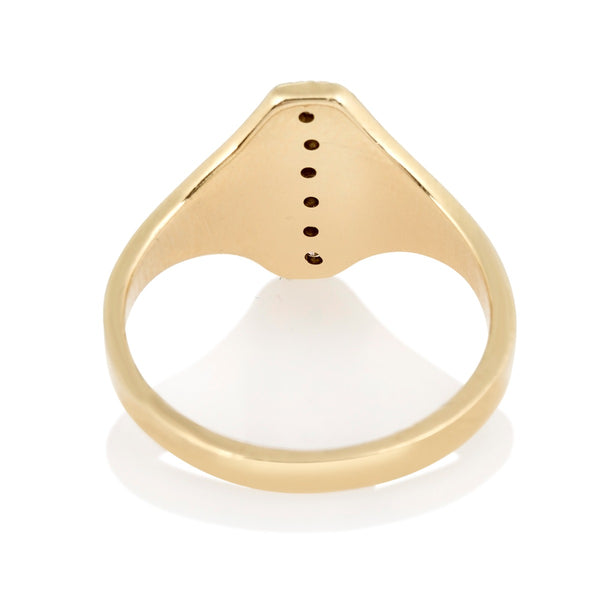 Diamond Bar Signet Ring