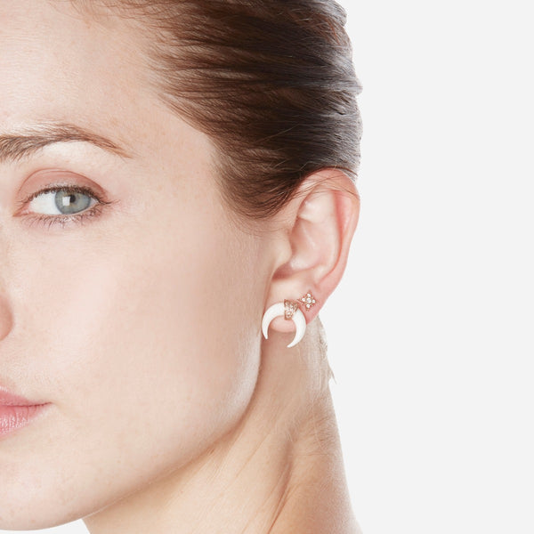 Double Bone Horn Stud