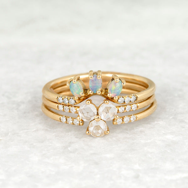 Diamond Triad Ring