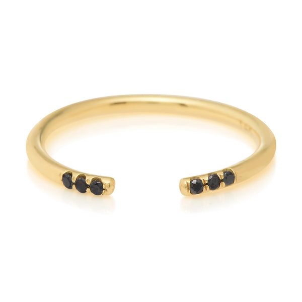 Black Equilibrium Cuff Ring
