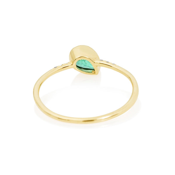 Emerald Tilt Ring