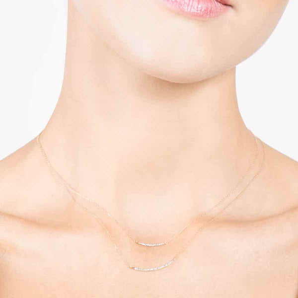 Large Pave Curve Necklace