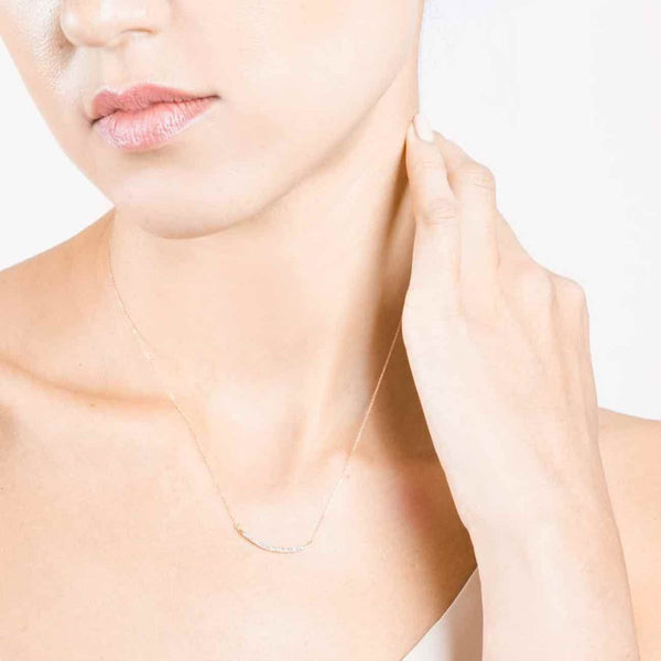 Large Pave Curve Necklace