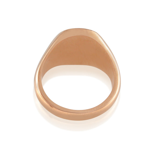 Candy Signet Ring 18k Rose Gold and Emerald
