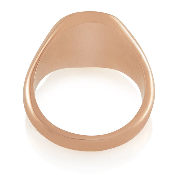 Candy Signet Ring 18k Rose Gold and Emerald