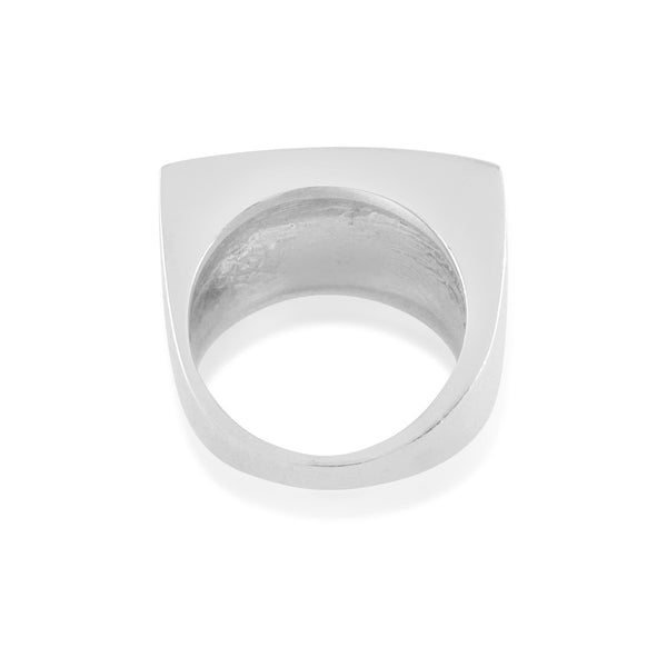 Block Signet Ring Sterling Silver