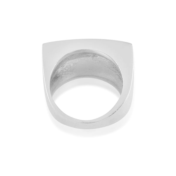 Block Signet Ring Sterling Silver