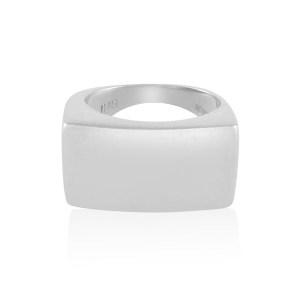 Block Signet Ring Sterling Silver