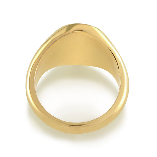 18k Yellow Gold Candy Signet Ring