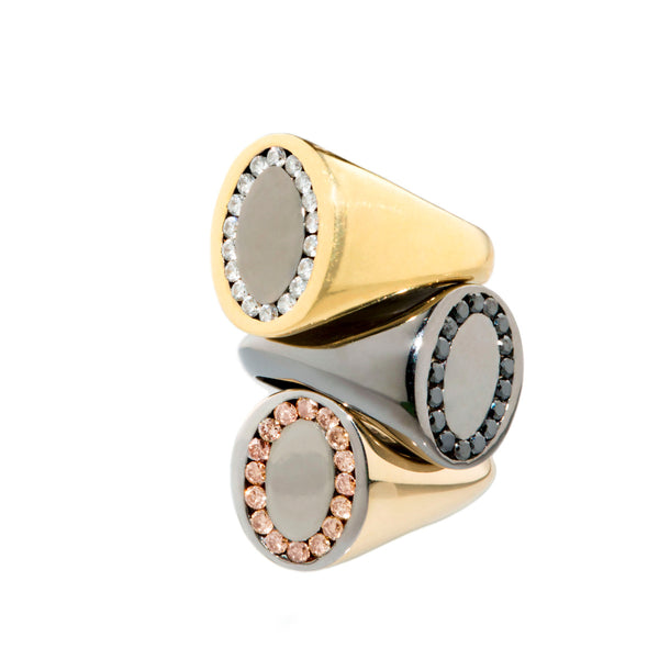 18k Yellow Gold Candy Signet Ring