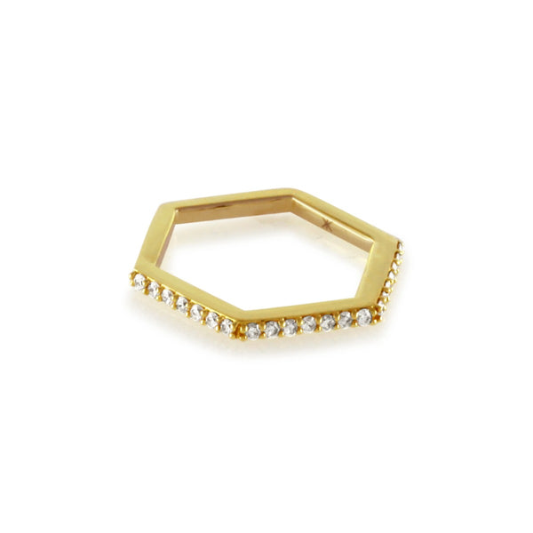 Diamond Hexagon Ring