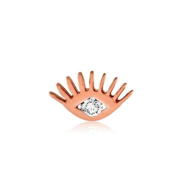 Evil Eye Diamond Stud