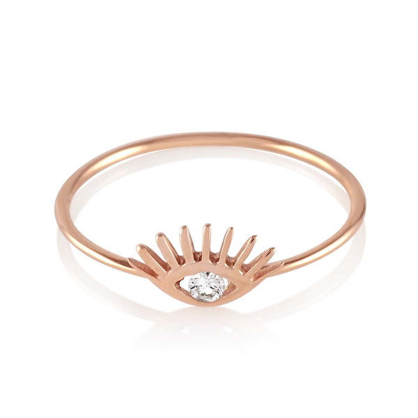 Evil Eye Diamond Ring