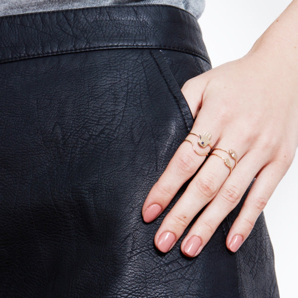 Evil Eye Diamond Ring