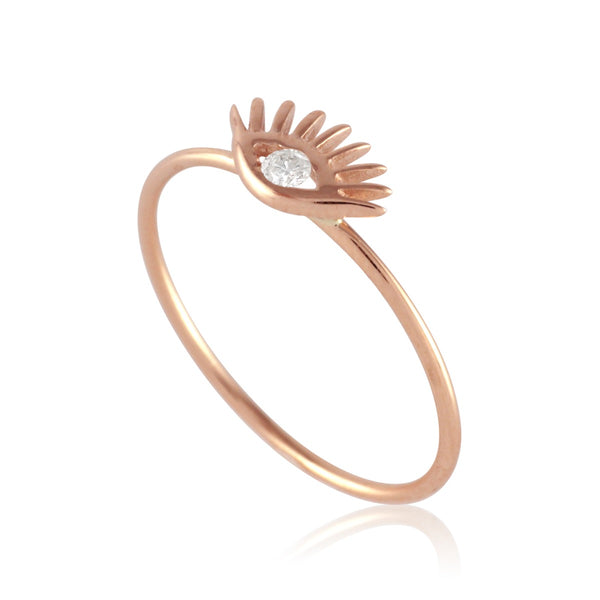 Evil Eye Diamond Ring