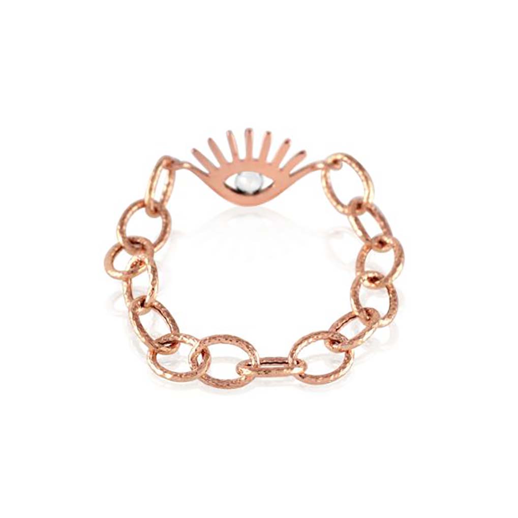 Evil Eye Chain Ring