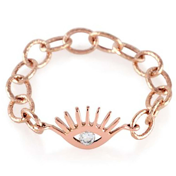 Evil Eye Chain Ring