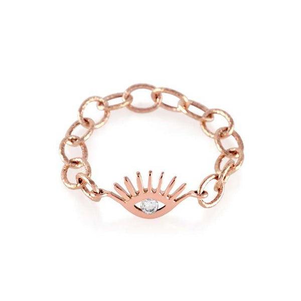 Evil Eye Chain Ring