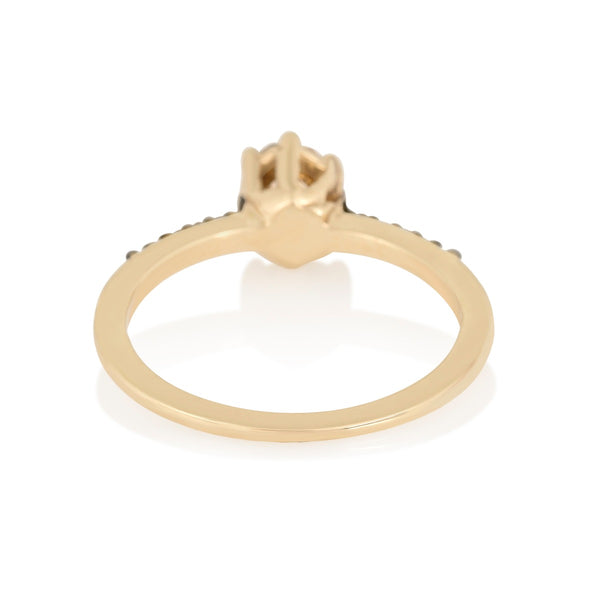 Champagne Entity Solitaire Ring
