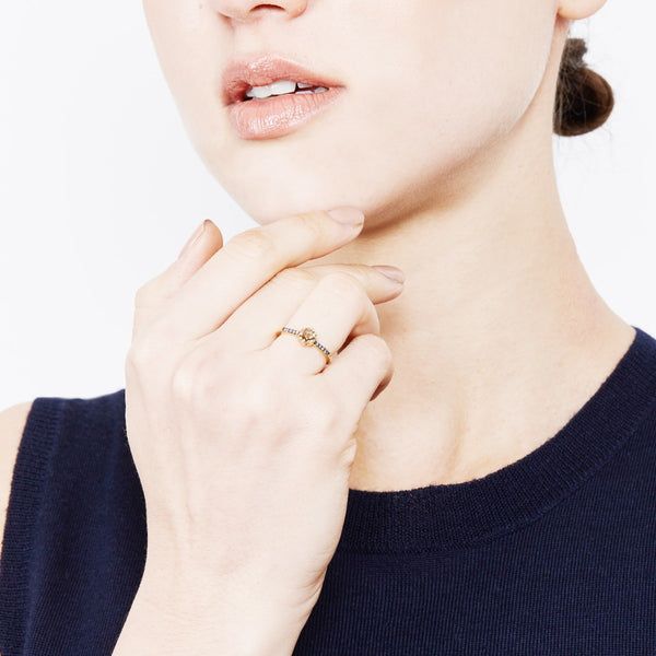 Champagne Entity Solitaire Ring