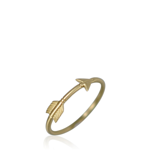 Gold Arrow Stacking Ring