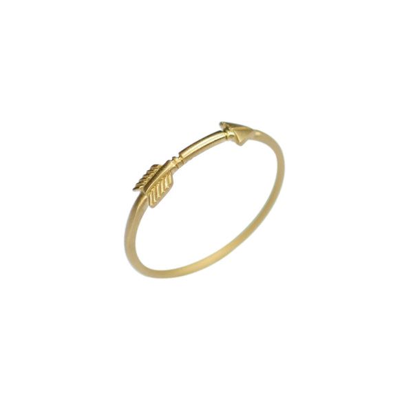 Gold Arrow Stacking Ring