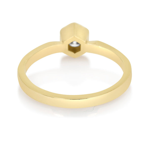 Hexagon Solitaire Ring