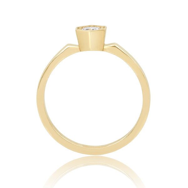 Hexagon Solitaire Ring