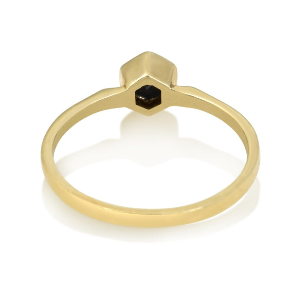 Hexagon Solitaire Ring