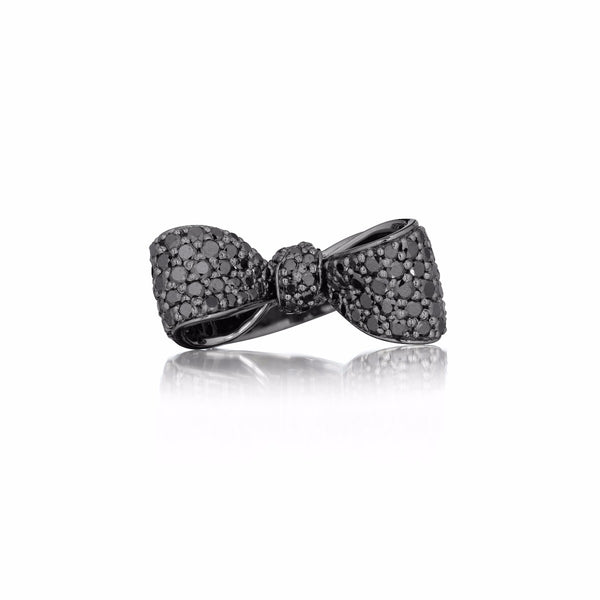 Black Diamond Bow Ring