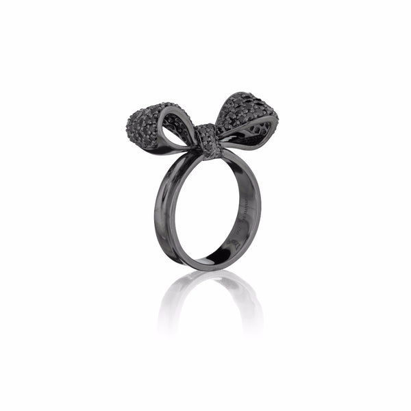 Black Diamond Bow Ring