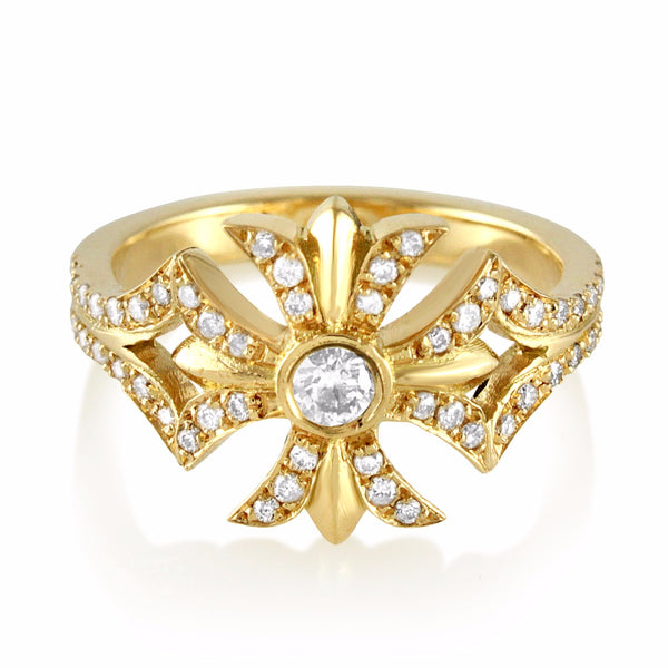 Diamond Cross Midi Ring