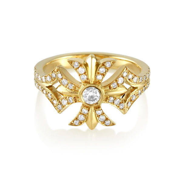 Diamond Cross Midi Ring