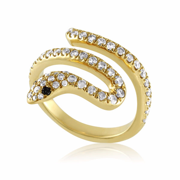 Diamond Snake Midi Ring