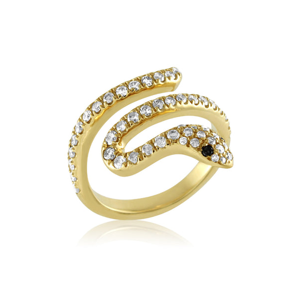 Diamond Snake Midi Ring