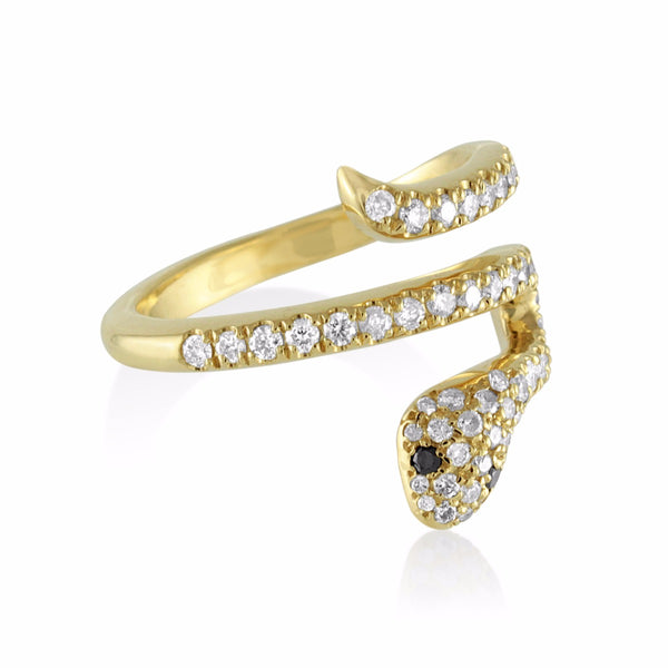 Diamond Snake Midi Ring