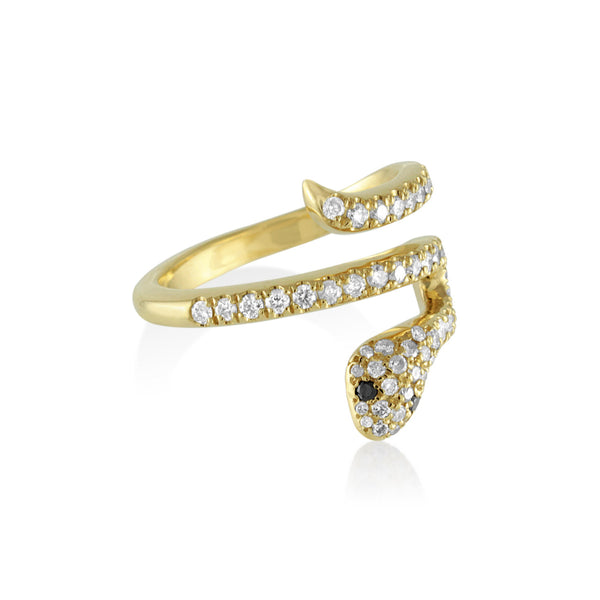 Diamond Snake Midi Ring