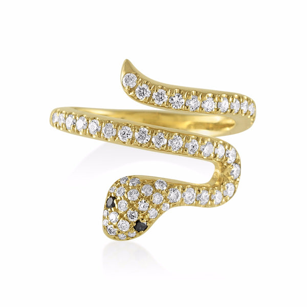 Diamond Snake Midi Ring