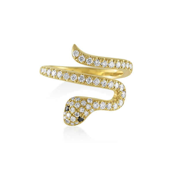 Diamond Snake Midi Ring