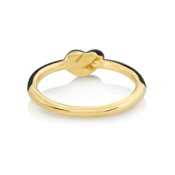 Black Enamel Maiko Ring