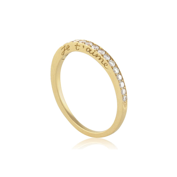 Diamond Je T'aime Beaucoup Ring