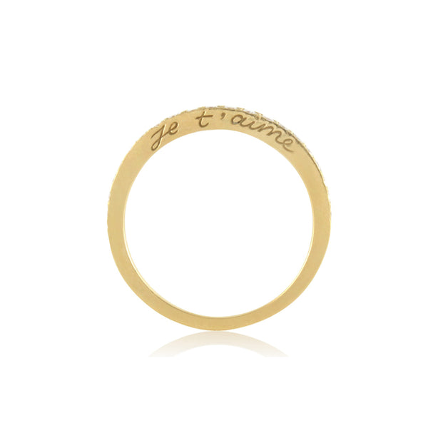 Diamond Je T'aime Beaucoup Ring
