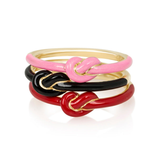 Black Enamel Maiko Ring