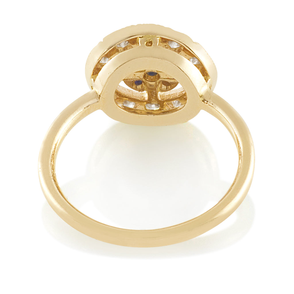Harlequin Blue Sapphire Ring