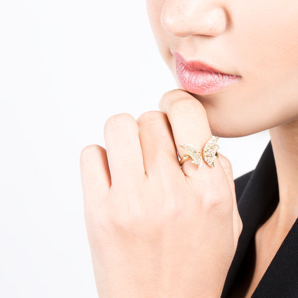 Fly by Night Pave Open Ring