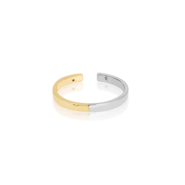 Champagne Diamond 50 50 Open Ring
